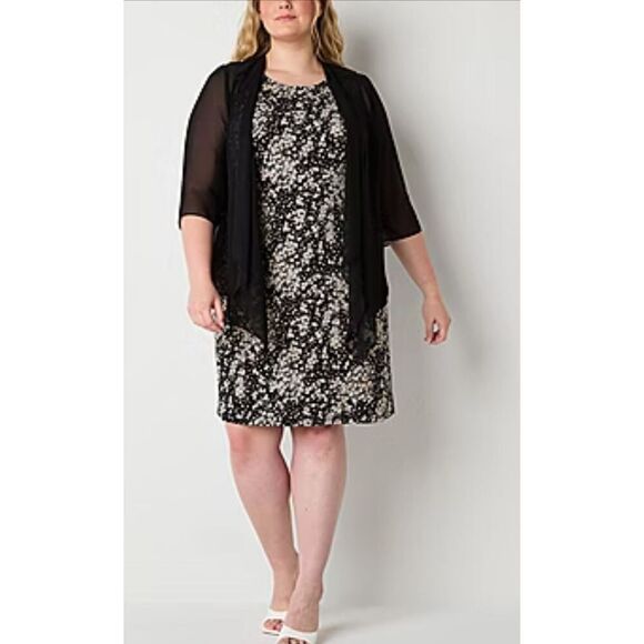 R & K Originals Plus Faux-Jacket Dress Size 24W nwt (0222) - Picture 1 of 9